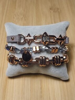 Rose Gold Multi-Strand Women’s Bracelet Set - Unbranded